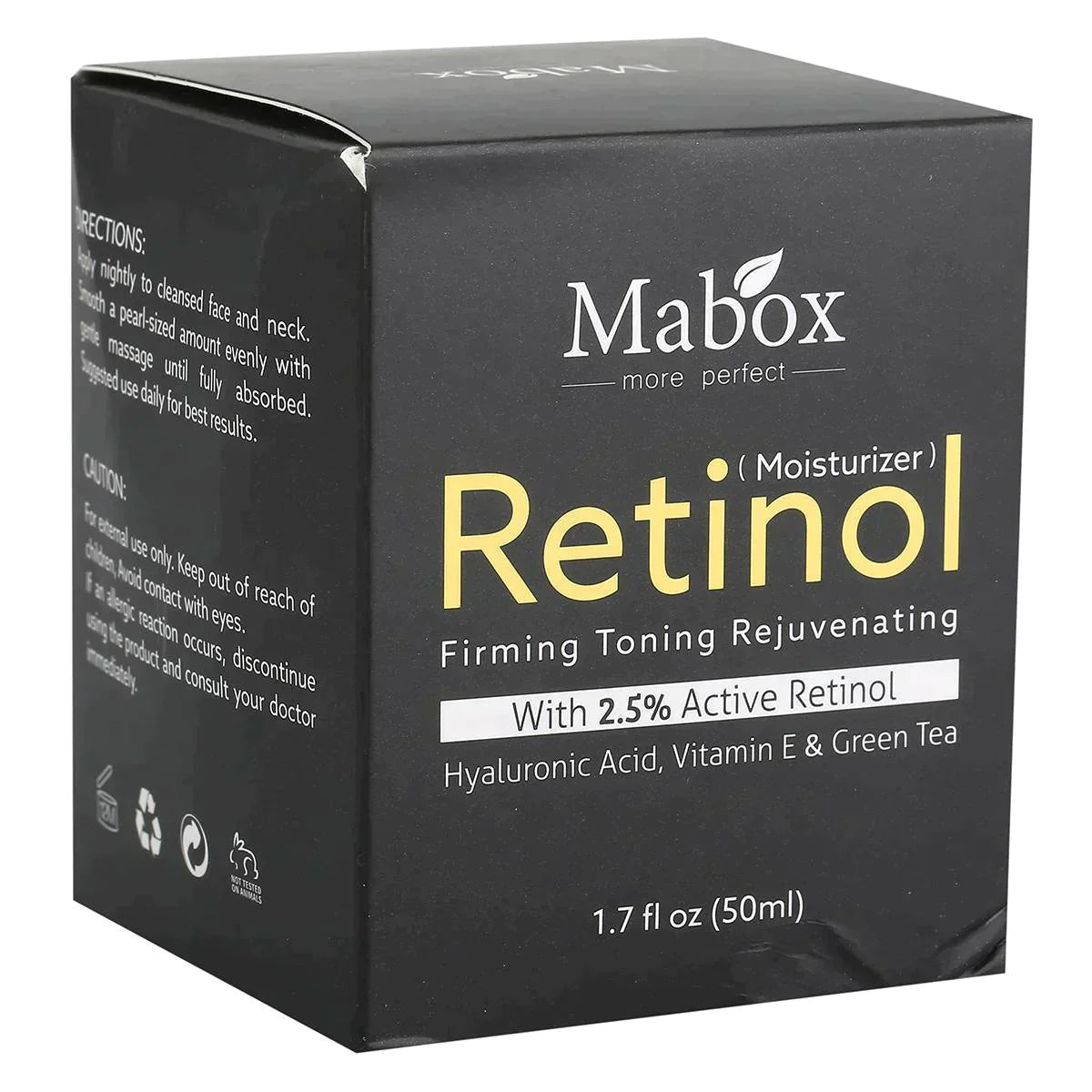 Mabox Retinol 2.5% Vitamin E Facial Moisturizer Cream